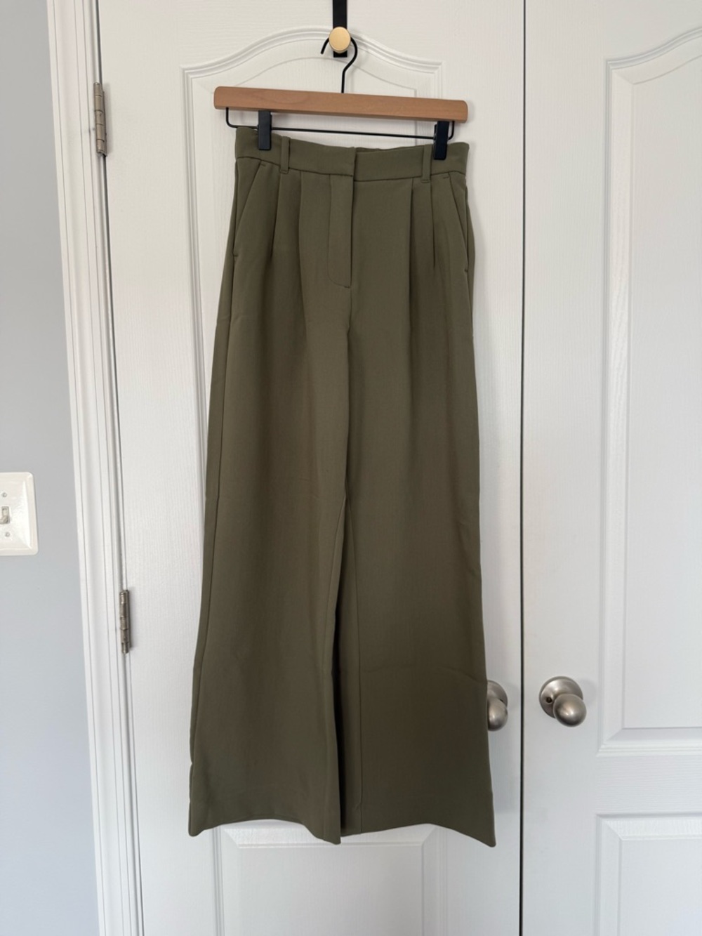 Abercrombie & Fitch Olive Green Wide Leg Pants